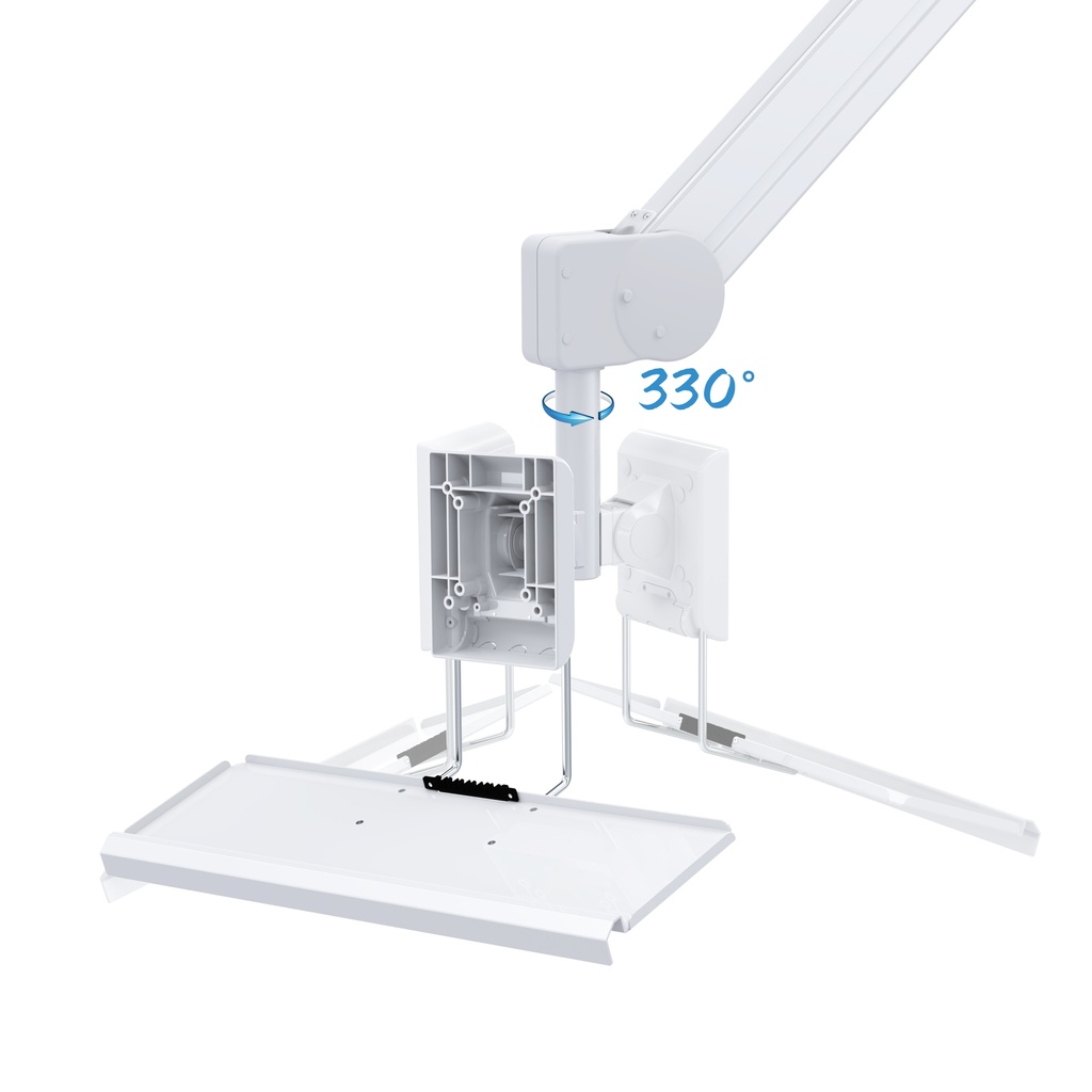 LCD/TV Monitor Arm with Wall Mounting and Keyboard tray