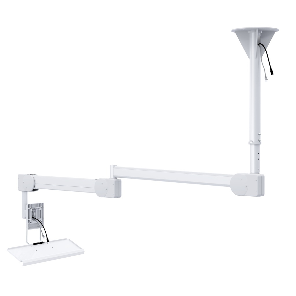 LCD/TV Monitor Arm with Ceiling Mounting and Keyboard tray