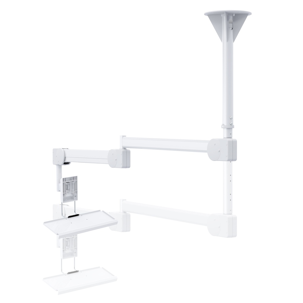 LCD/TV Monitor Arm with Ceiling Mounting and Keyboard tray