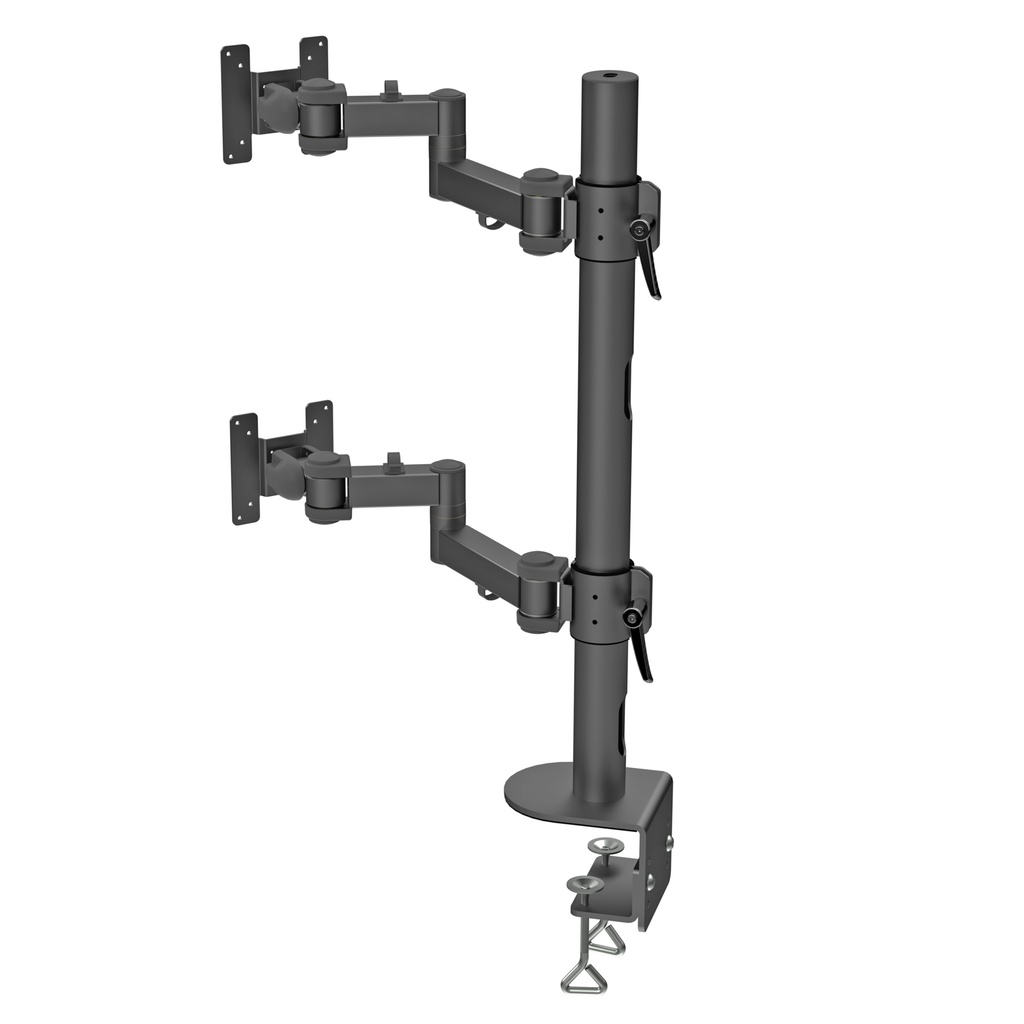 Heavy Duty Vertical Dual LCD Arm (C-Clamp)