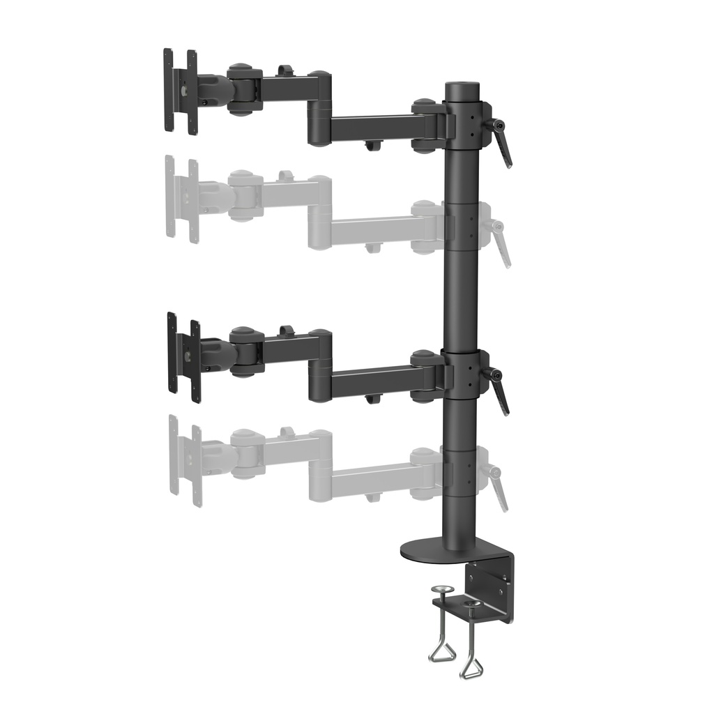 Heavy Duty Vertical Dual LCD Arm (C-Clamp)