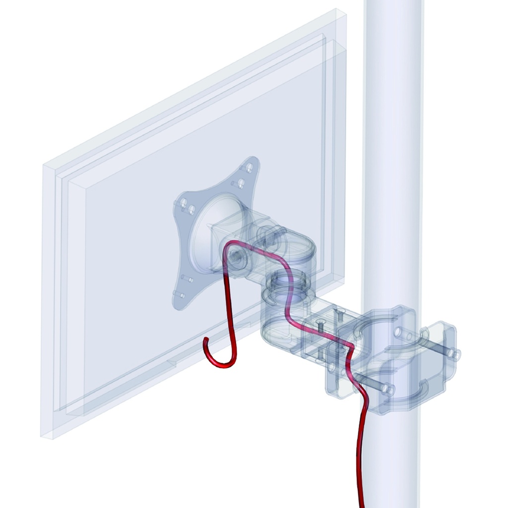 LCD Pole Mount (Cable Management)