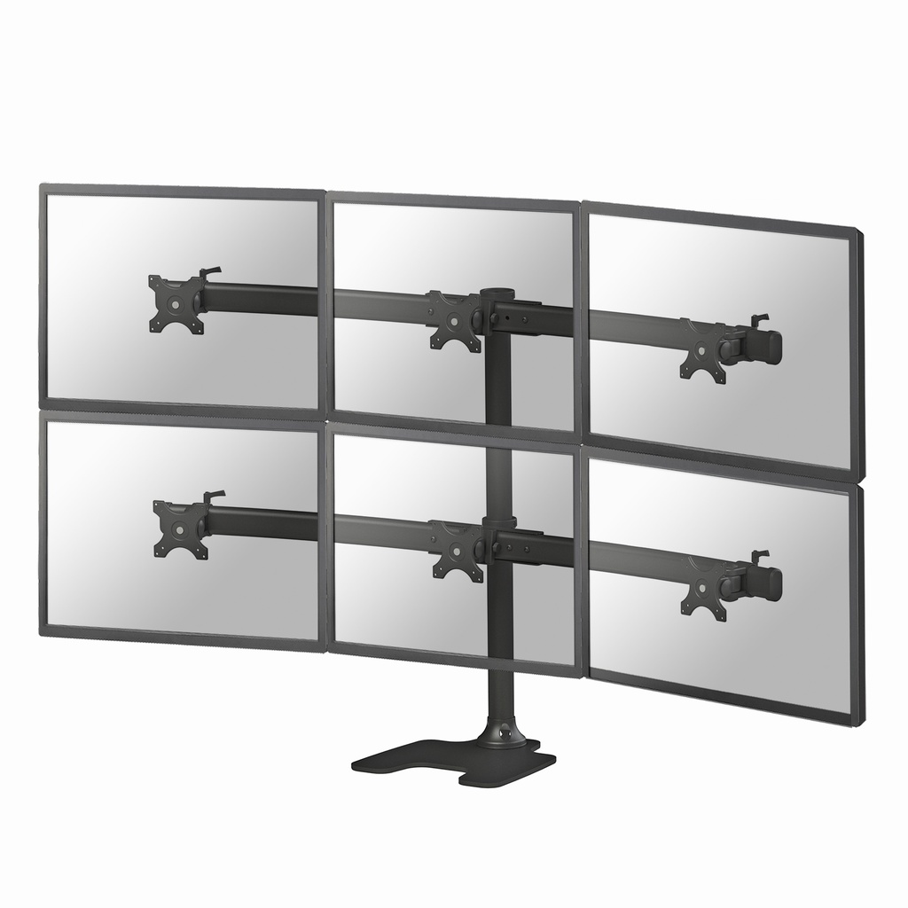 Curved Six-Screen LCD Monitor Stand