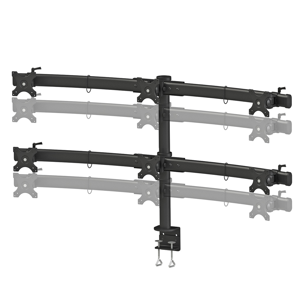 Curved Six-Screen LCD Monitor Mount