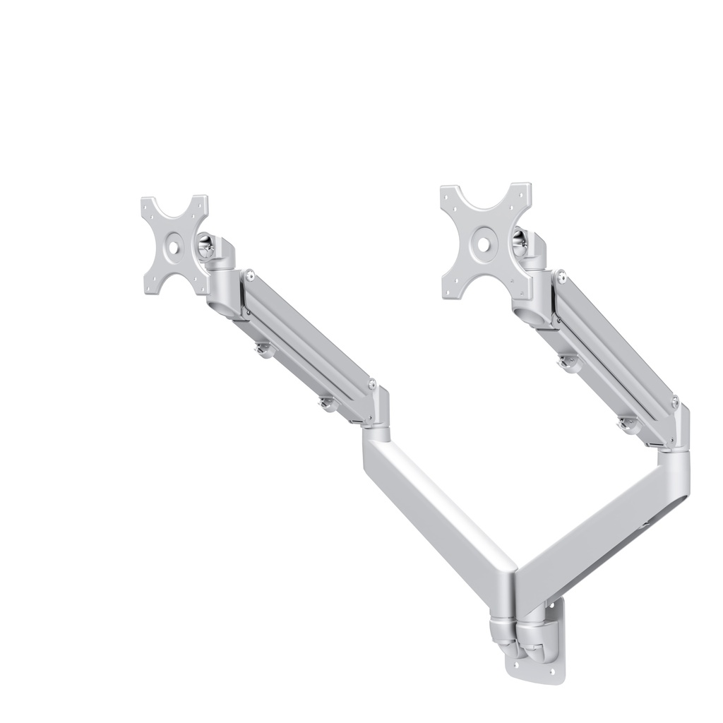 Wall Mounted Dual LCD Monitor Arm (Gas Spring)