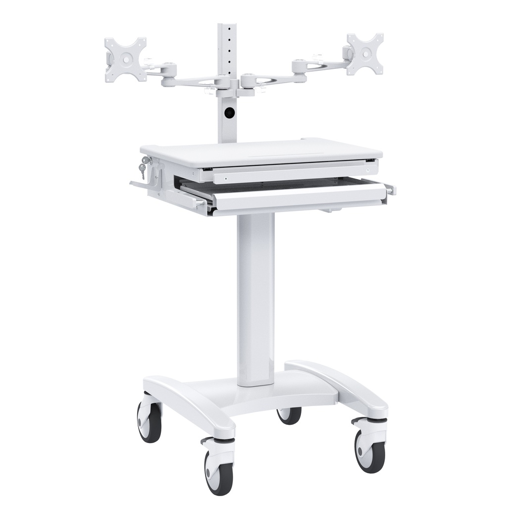 Medical Dual Monitor Cart