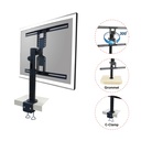 TV Desktop Swivel Mount (Grommet & C-Clamp)