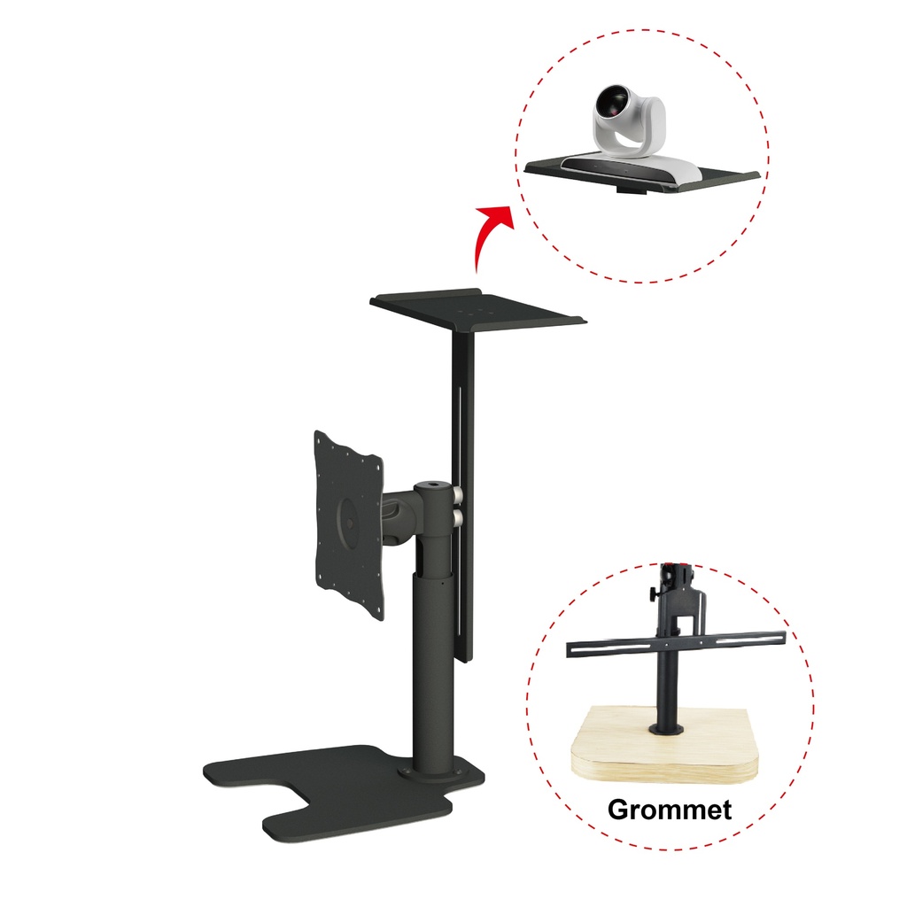 TV Desktop Stand with VC Camera Holder