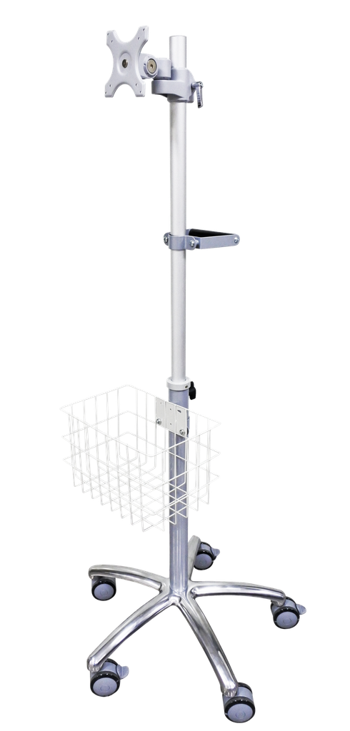 ROLLING CART WITH HANDLE AND BASKET