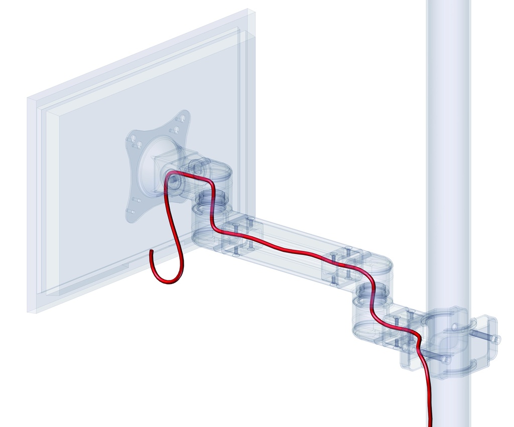 LCD Pole Mount (Cable Management)