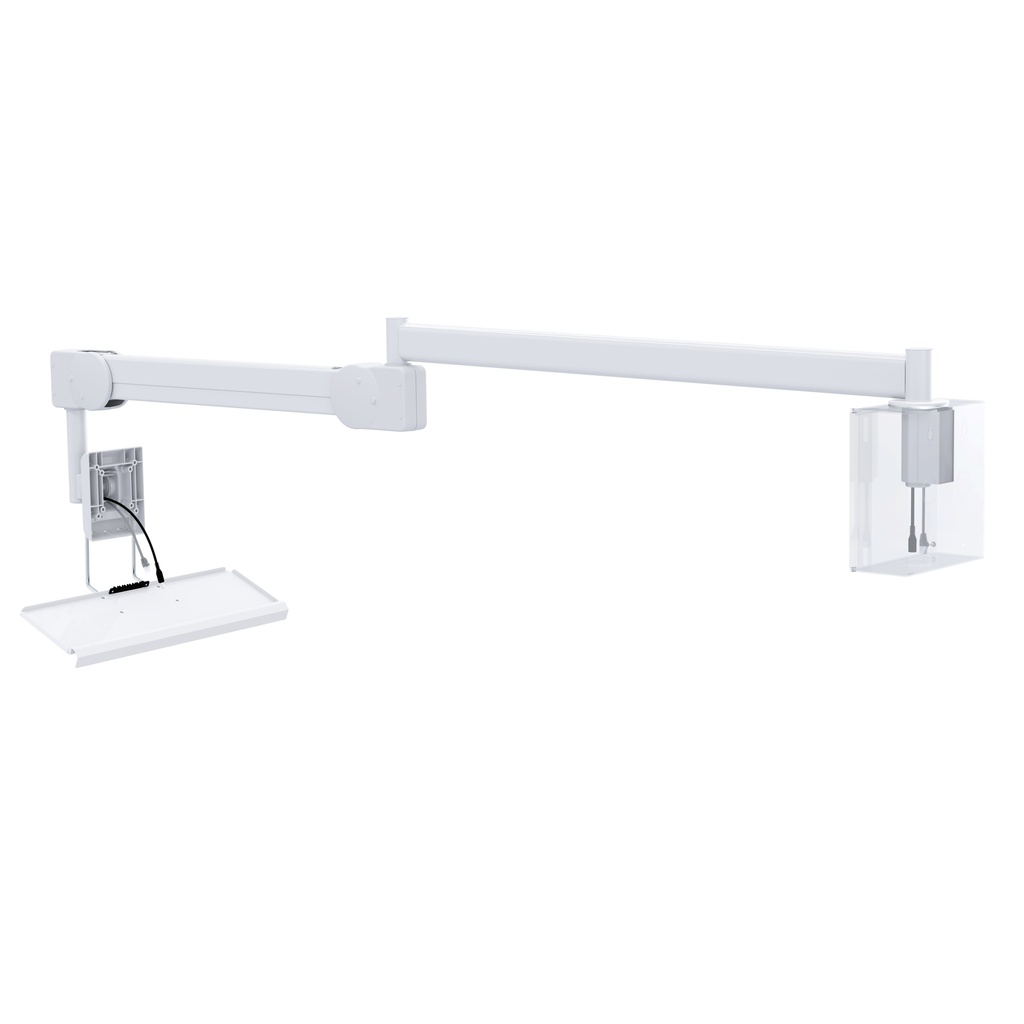 LCD/TV Monitor Arm with Ceiling Mounting and Keyboard tray