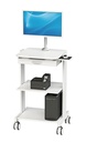 Lab Computer Cart with Single Monitor Arm