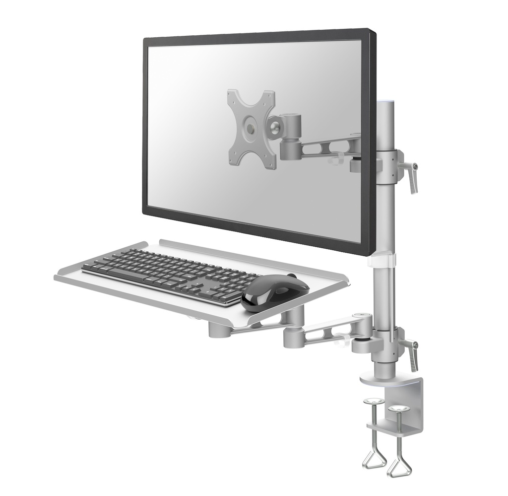 LCD Monitor Arm with Keyboard Tray (C-Clamp)