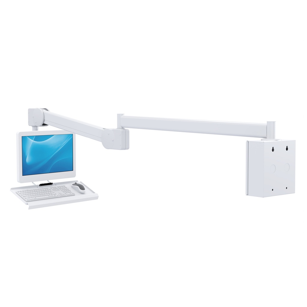 LCD/TV Monitor Arm with Wall Mounting and Keyboard tray