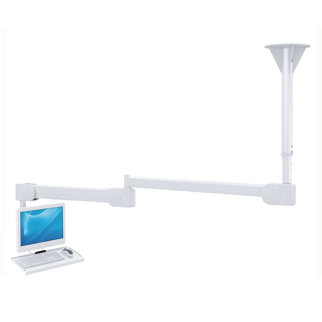 LCD/TV Monitor Arm with Ceiling Mounting and Keyboard tray